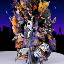 Halloween Jack  Wreath  ~ Halloween Front Door Wreath Jack Skellington Wreath (Free Shipping)
