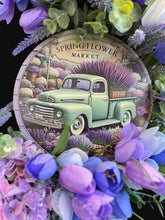 Purple Lavender Tulip Wreath Farmhouse Spring Front Door Wreath Rustic Floral Decor 24#