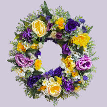 Multiple Holiday Front Door Wreath (Easter, Mother's Day, Spring, Valentine's Day) 4 HOLIDAY 21 inch Roses & Spring Flowers (Free Shipping)