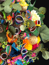 Bienvenidos Wreath, Cinco De Mayo Wreath, Fiesta Wreath, Mexican Welcome Wreath, Colorful Front Door Decor, Sombrero Floral Wreath