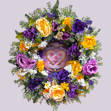 Multiple Holiday Front Door Wreath (Easter, Mother's Day, Spring, Valentine's Day) 4 HOLIDAY 21 inch Roses & Spring Flowers (Free Shipping)