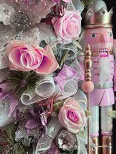 Pink Nutcracker Christmas Swag Wreath