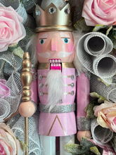 Pink Nutcracker Christmas Swag Wreath