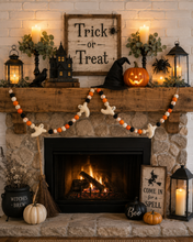 Primitive Halloween  Mantel Garland – Rustic Farmhouse Halloween Decor