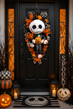 Luxury Nightmare Before Christmas Inspired Jack Skellington Halloween Swag | Pumpkin King Door Decor | 43 x 22 Inches