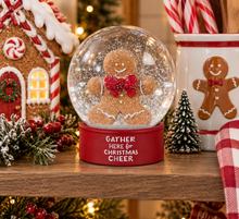 Gingerbread Christmas Snow Globe – Christmas Gingerbread Decor, Holiday Snow Globe & Festive Tabletop Decoration
