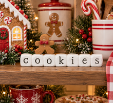 Cookies Gingerbread Christmas Shelf Sitter – Christmas Tier Tray Decor, Gingerbread Kitchen Decor & Holiday Decoration