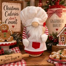 Kitchen Chef Gnome Plush Christmas Birthday Gnomes Doll With Rolling Pin & Wisk Free Shipping