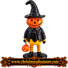 Halloween Pumpkin Witch Figurine – 3D Pumpkin Man with Witch Hat, 7 Inch Tabletop Décor (Copy)