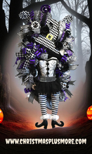 Halloween Witch Swag Wreath   Halloween Mrs. Frankenstein Purple & Black Front Door Wreath  (Free Shipping)