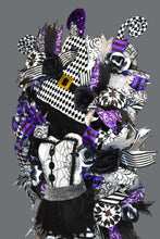 Halloween Witch Swag Wreath   Halloween Mrs. Frankenstein Purple & Black Front Door Wreath  (Free Shipping)