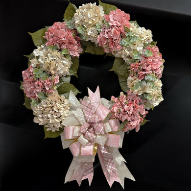 Spring Hydrangea Front Door Wreath 20 inch (Free Shipping)