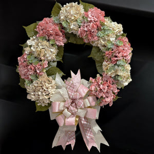 Spring Hydrangea Front Door Wreath 20 inch (Free Shipping)