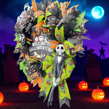 Halloween Jack  Wreath  ~ Halloween Front Door Wreath Jack Skellington Wreath (Free Shipping)