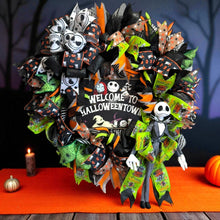 Halloween Jack  Wreath  ~ Halloween Front Door Wreath Jack Skellington Wreath (Free Shipping)
