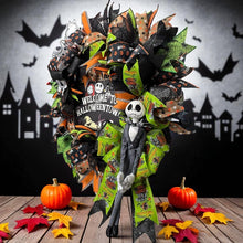 Halloween Jack  Wreath  ~ Halloween Front Door Wreath Jack Skellington Wreath (Free Shipping)