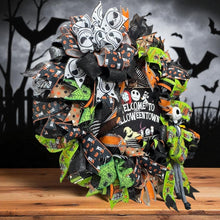Halloween Jack  Wreath  ~ Halloween Front Door Wreath Jack Skellington Wreath (Free Shipping)