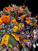 Halloween Jack  Wreath  ~ Halloween Front Door Wreath Jack Skellington Wreath (Free Shipping) (Copy)
