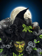 Halloween Witch Wreath - Halloween Best Seller ! Witch's Face Wreath (Free Shipping)