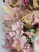 Pink Victorian Santa Christmas Large Swag Wreath ( Free Shipping)