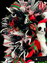 Christmas Jack Skellington Wreath ~ Large 43 Inch Nightmare Before Christmas Inspired Wreath Swag