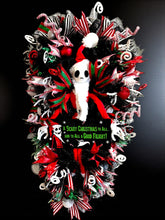 Christmas Jack Skellington Wreath ~ Large 43 Inch Nightmare Before Christmas Inspired Wreath Swag