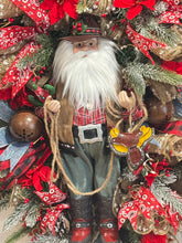Cowboy Western Wreath, Cowboy Santa Swag Wreath