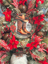 Cowboy Western Wreath, Cowboy Santa Swag Wreath