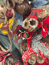 Cowboy Western Wreath, Cowboy Santa Swag Wreath