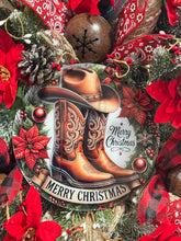 Cowboy Western Wreath, Cowboy Santa Swag Wreath