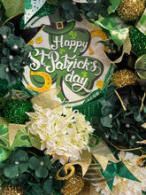 St Patrick's Day Front Door Wreath Green Shamrocks and More