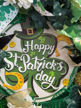 St Patrick's Day Front Door Wreath Green Shamrocks and More