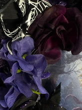 Large Purple Halloween Witch Wreath | Black Roses & Purple Hydrangeas | Gothic Halloween Door Decor | Witchy Front Door Wreath