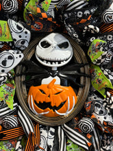 Jack Skellington Nightmare Before Christmas Lighted Halloween Wreath – Pumpkin King Front Door Decor