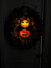 Jack Skellington Nightmare Before Christmas Lighted Halloween Wreath – Pumpkin King Front Door Decor