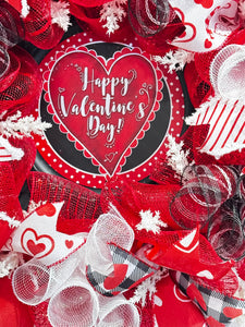 Happy Valentine's Day Door Wreath