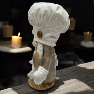 Kitchen Chef Female Gnome Plush Gnome Doll With Rolling Pin & Wooden Spoon Free Shipping