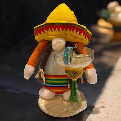 Cinco De Mayo Female Gnome Plush Gnome Doll With Margarita Glass Free Shipping