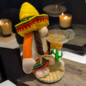 Cinco De Mayo Female Gnome Plush Gnome Doll With Margarita Glass Free Shipping