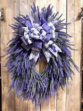 Country Lavender Front Door Wreath with Designer Bow (Free Shipping)
