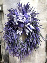 Country Lavender Front Door Wreath with Designer Bow (Free Shipping)