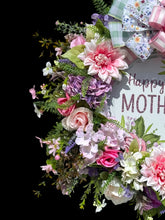 Mother's Day Front Door Floral Wreath 22 inch (Free Shipping)