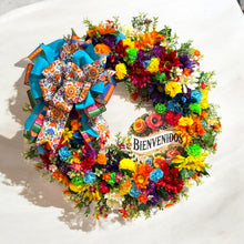Fiesta Cinco de Mayo Welcome  Wreath  Mexican  Bienvenidos Holiday Wreath (Free Shipping)