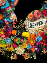 Fiesta Cinco de Mayo Welcome  Wreath  Mexican  Bienvenidos Holiday Wreath (Free Shipping)