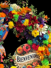 Fiesta Cinco de Mayo Welcome  Wreath  Mexican  Bienvenidos Holiday Wreath (Free Shipping)