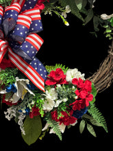 Patriotic Front Door Wreath / Americana/ 4th of July  Welcome Wreath (Free Shipping)
