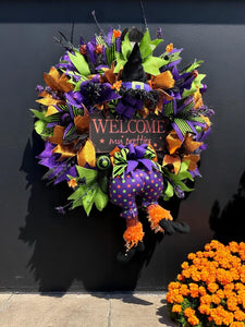 Halloween Witch Wreath Halloween  Handmade Witch's Butt Halloween Wreath (Free Shipping)