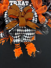 Halloween Witch Wreath Halloween  Handmade Orange & Black Witch's Butt Halloween Wreath (Free Shipping)