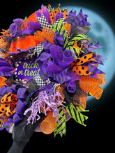 Halloween Witch Wreath Halloween Front Door Wreath  Battery Timer Light  (Free Shipping)