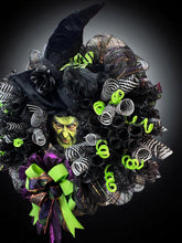 Halloween Witch Wreath Halloween Front Door Wreath  Witch's Face Wreath (Free Shipping)
